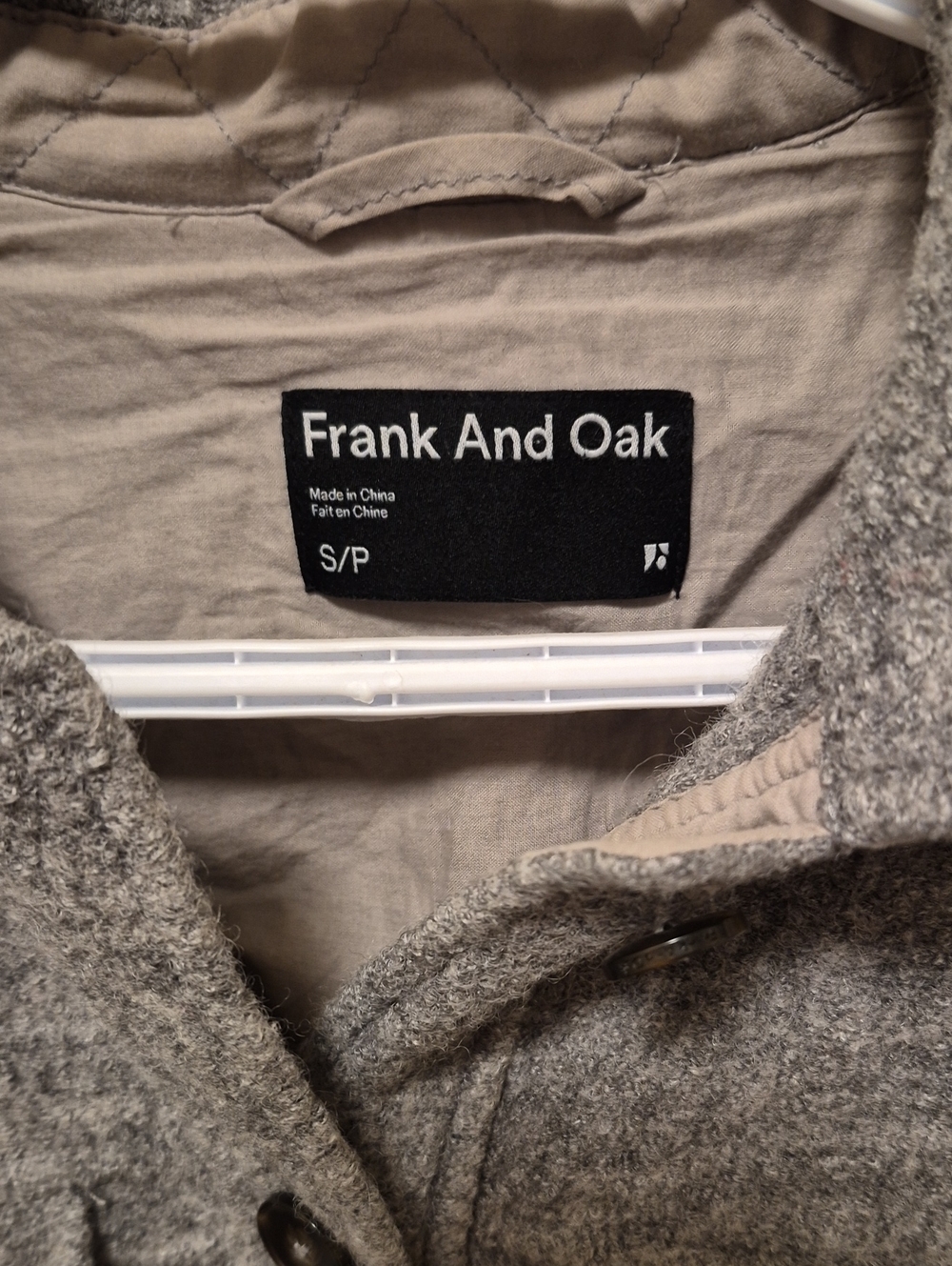 Frank & Oak Women's Light Gray Pea Coat
